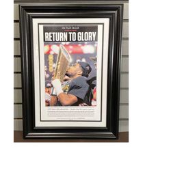 2014 Ohio State Buckeyes Ncaa College Football National Champions Framed Front Page Newspaper Print