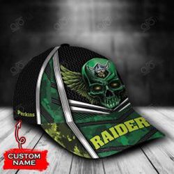 Custom Canberra Raiders Skull Classic Cap with Personalized Name: Stand Out in Style