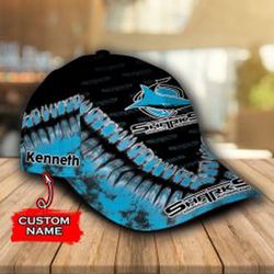 Cronulla Sutherland Sharks Custom Name Classic Cap Personalized Merchandise