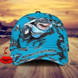 Custom Name Cronulla Sutherland Sharks Floral Classic Cap Personalized Fashion Essential