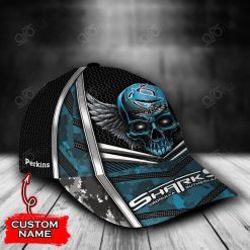 Cronulla Sutherland Sharks Skull Custom Name Classic Cap Personalized Headwear