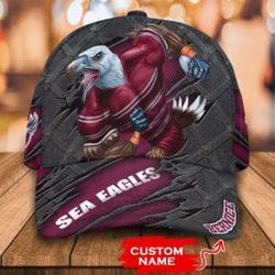 Custom Name Classic Cap for Manly Warringah Sea Eagles Mascot Personalize Your Style