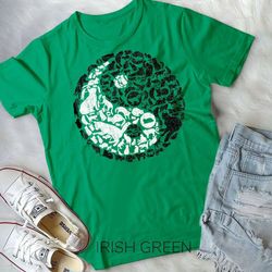 yin yang cat lover tee - pilates yoga unisex t-shirt