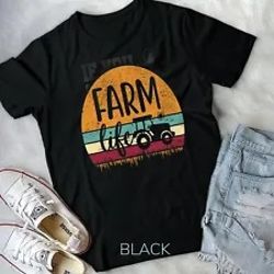 retro vintage farm life farming tractor family farmer gift unisex t-shirt