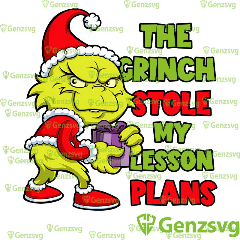 Christmas The Gr$inch Stole My Lesson Plans TShirt, Grinchmas Tshirt, Merry Christmas Gr$inch Teacher Student TShirt.png
