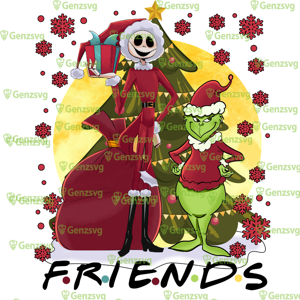 Friends Jack S$kelli#ngton and Gr$inch Christmas TShirt, Dr Suess Gr$inch Christmas Shirt, Nightmare Before Christmas Shirt.png