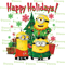Happy Holidays Min#ions T-Shirt, Mi#nion Santa Claus And Reindeer TShirt, Merry Christmas Lights Mi#nion Tshirt.png