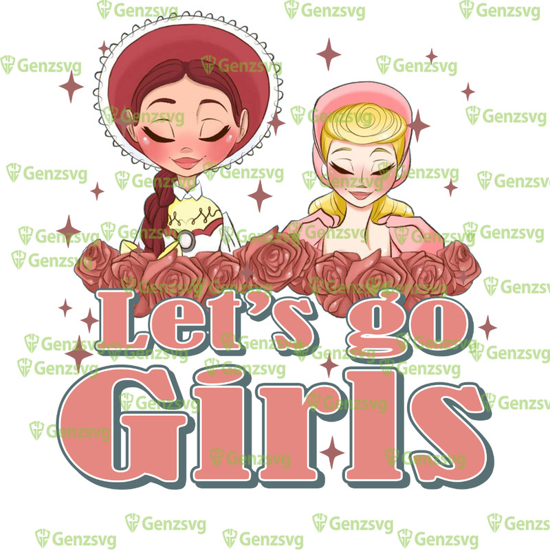 Let's Go Girls Po Peep and Jessie Western Country Music Tshirt, Southern Retro Long Live Cowboy Story Howdy Shirt.png