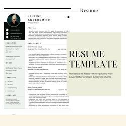 resume template for data or financial analyst