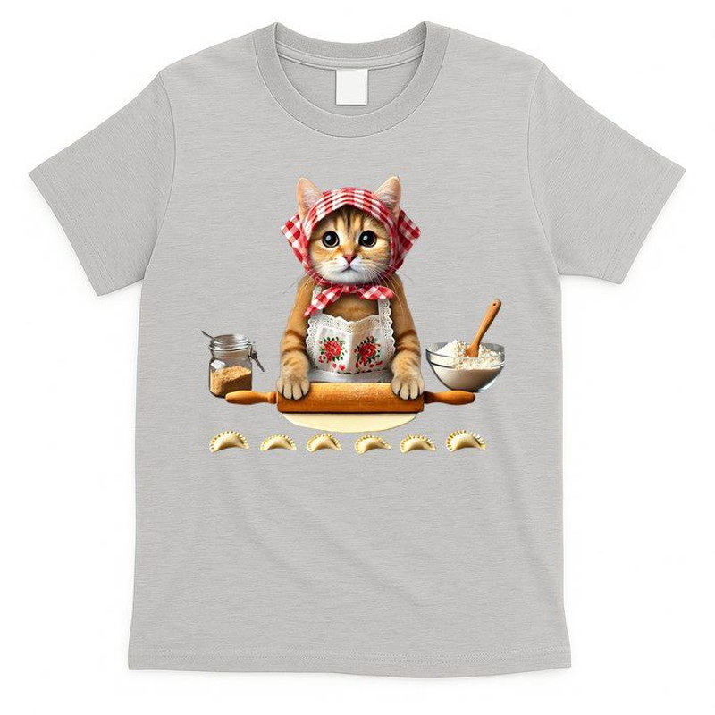 Babushka Cat Pierogi Maker Shirt Funny Polish Cat Tee 1
