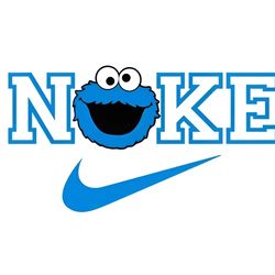 cookie monster nike svg, nike logo svg, nike sesame street svg, png