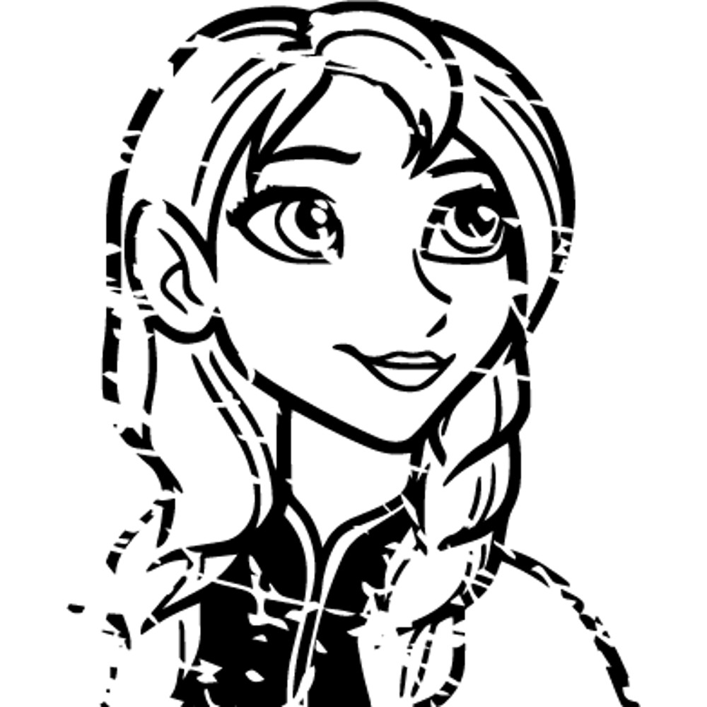 Frozen Princess SVG Vector Art Bundle Frozen Princess Elsa With Horse Elsa With Bruni Elsa With Leave Elsa Outline 1