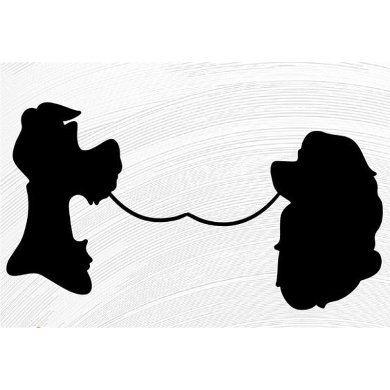 Noodle Kiss Lady And The Tramp Movie SvgWalt Disney Quotes SVG DXFPNG Clipart 0