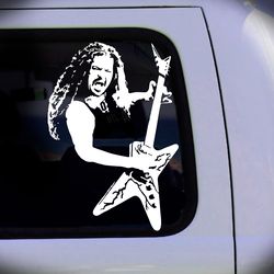 Dimebag Darrell portrait vinyl stickers guitar, car, laptop without background decal