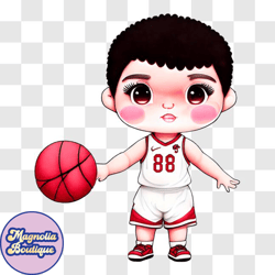 cartoon basketball player with number 8 png