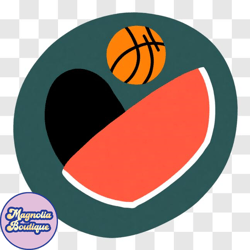 watermelon and basketball in upside down heart shape png