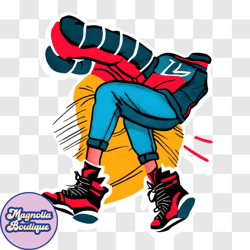 dribbling basketball player in red and blue outfit png