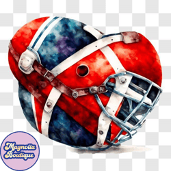 norway flag hockey helmet watercolor painting png