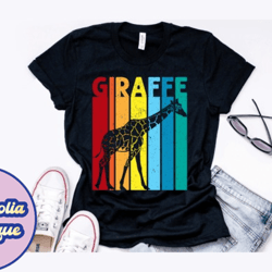 Vintage Giraffe T Shirt Design