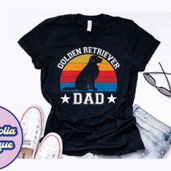 vintage golden retriever dad design