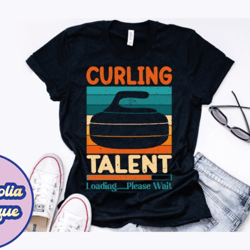 Curling Stone Retro Vintage Design