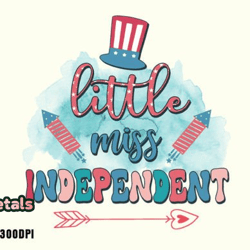 little miss independent 4th of july png design 20