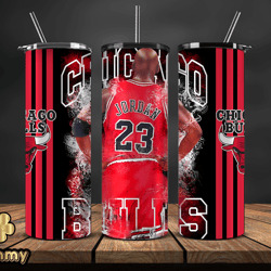 bulls basketball 20oz tumbler wrap, basketball design,nba teams,nba sports,nba tumbler wrap,nba ds-04