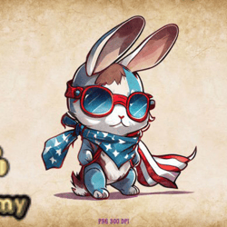 patriotic pig clipart 4th of july design 34