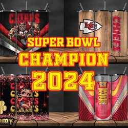 Kansas City Chiefs Super Bowl Tumbler Png, Super Bowl 2024 Tumbler Wrap 22