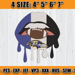 Ravens Embroidery, NFL Ravens Embroidery, NFL Machine Embroidery Digital, 4 sizes Machine Emb Files - 07