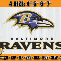 Ravens Embroidery, NFL Ravens Embroidery, NFL Machine Embroidery Digital, 4 sizes Machine Emb Files -26 yummy