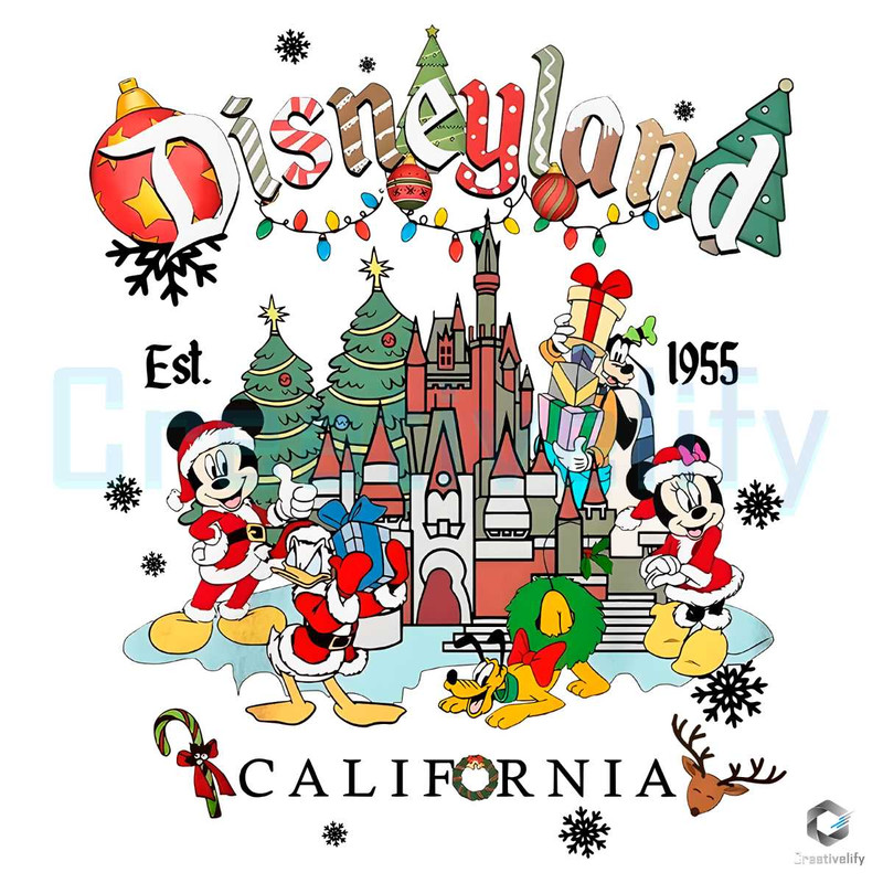 Disneyland Christmas Vintage PNG Mickey Friend File.jpg