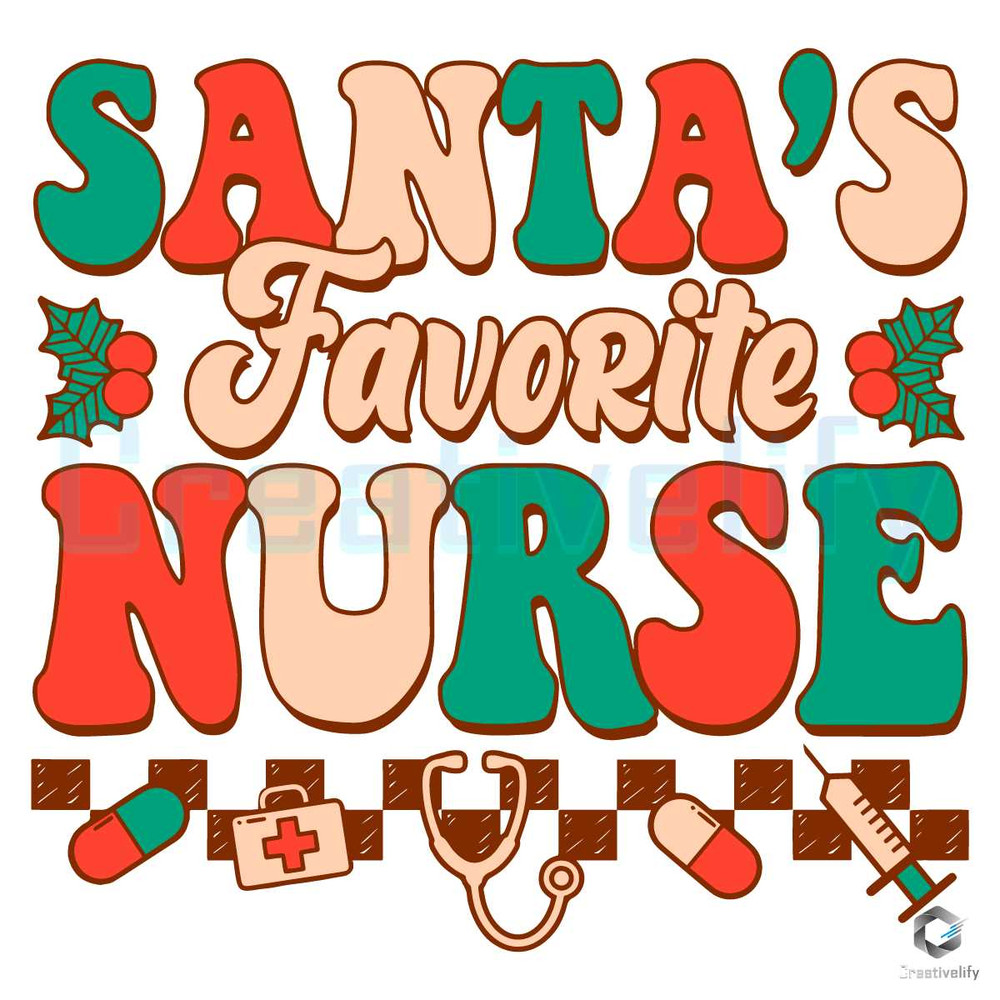 Free Santas Favorite Nurse SVG Christmas Cricut File.jpg