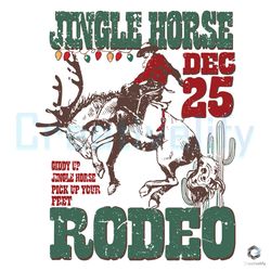 giddy up jingle horse rodeo svg cowboy christmas file