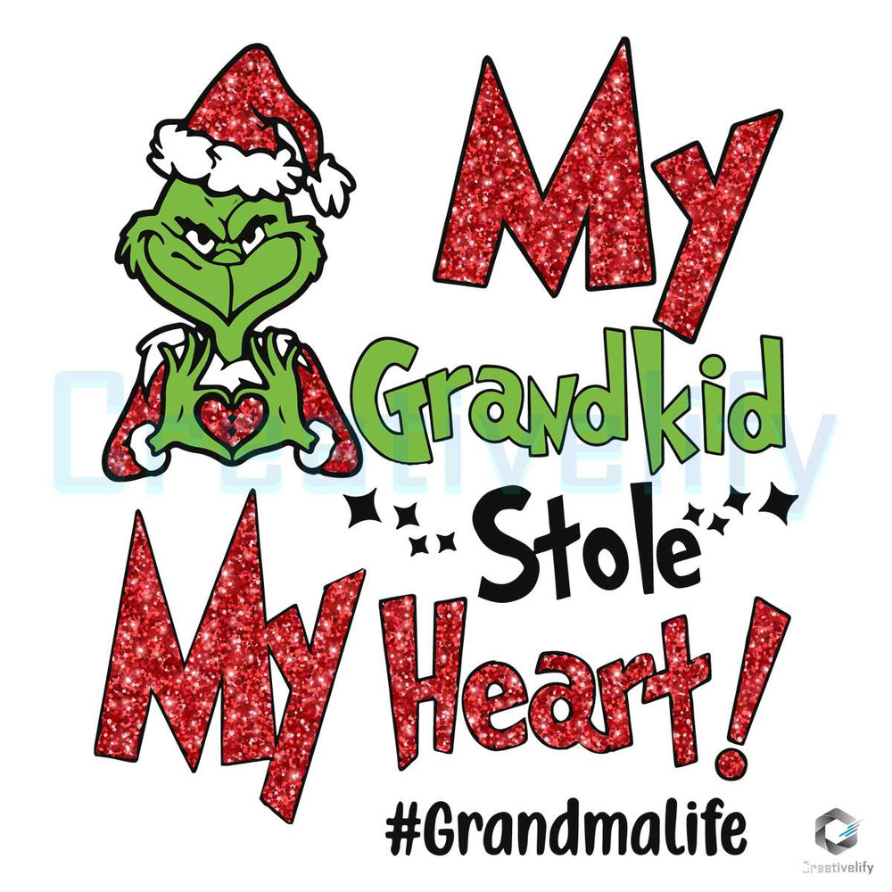 Grandkids Stole Heart PNG Grandma Life File Download.jpg