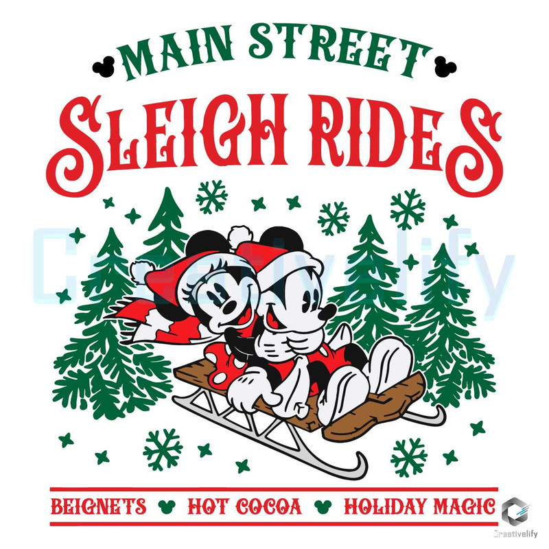 Main Street Sleigh Rides SVG Xmas Mickey Minnie File.jpg