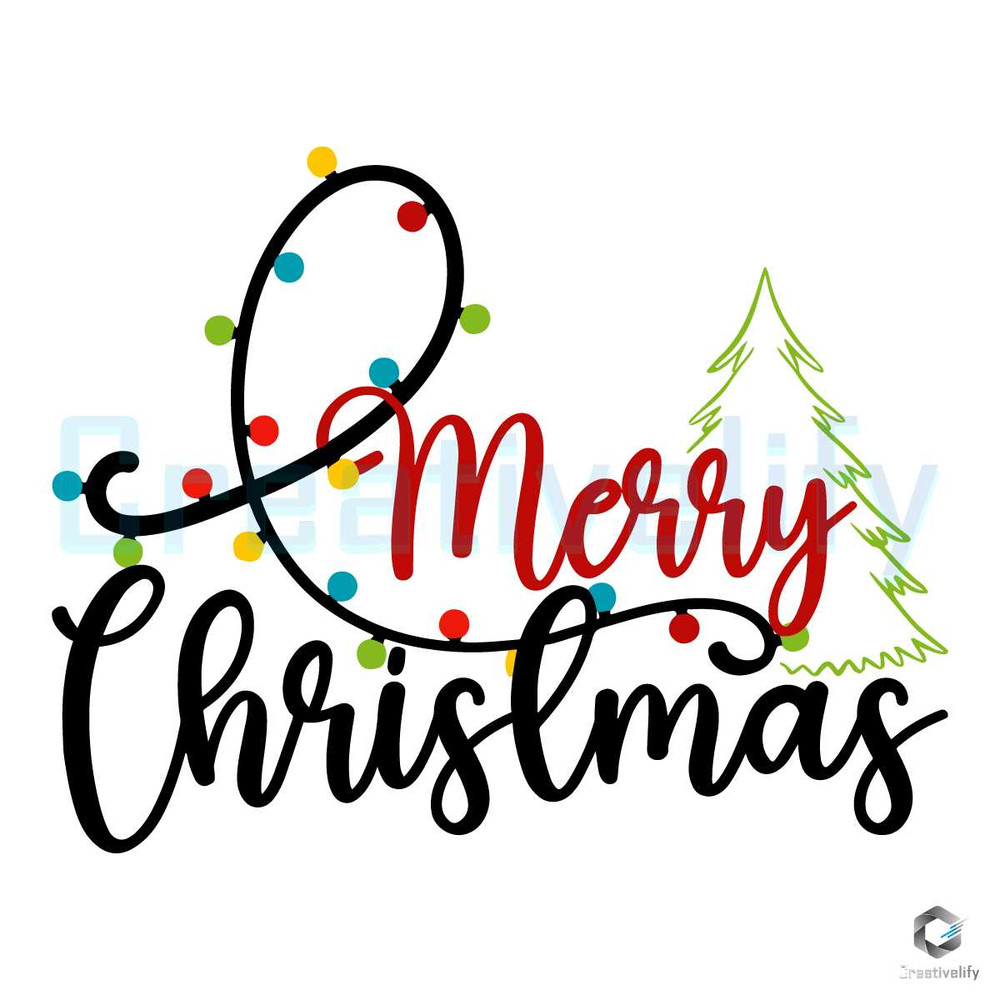 Merry Christmas Tree SVG Christmas Holiday File For Cricut.jpg