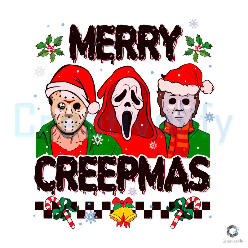Merry Creepmas Horror SVG Christmas Killer File Design.jpg