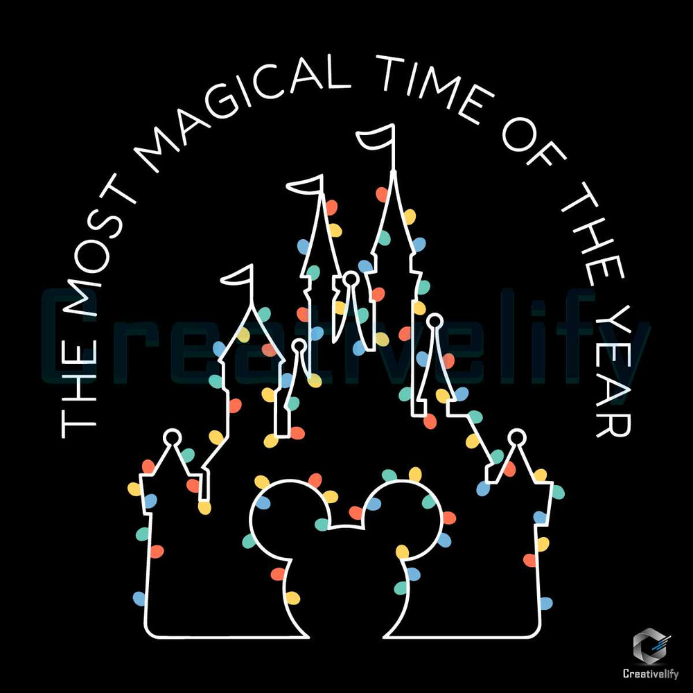 Mickey Castle Christmas SVG Most Magical Time File.jpg