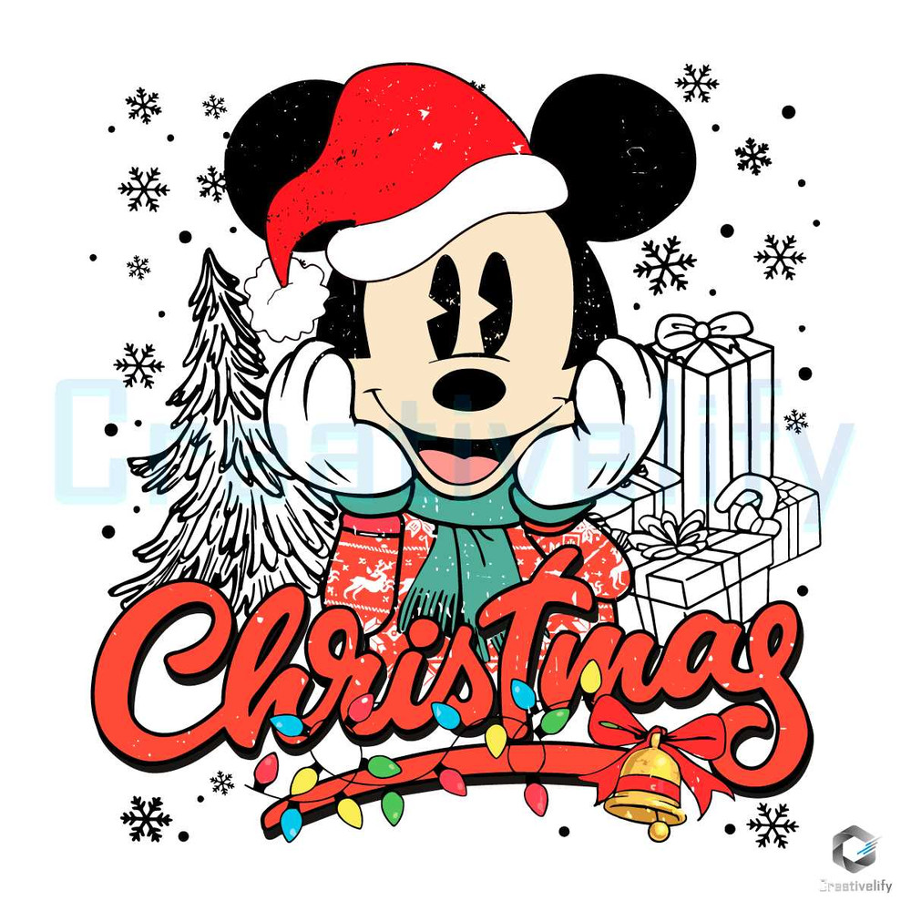 Mickey Christmas SVG Santa Disney Vintage Graphic File.jpg