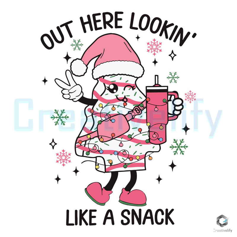 Pink Boojee Christmas SVG Lookin Like A Snack Cricut Files.jpg