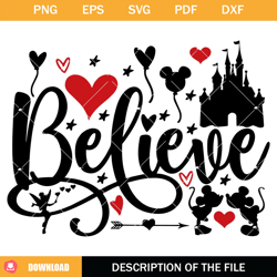 believe in love svg, believe svg, minnie mickey svg