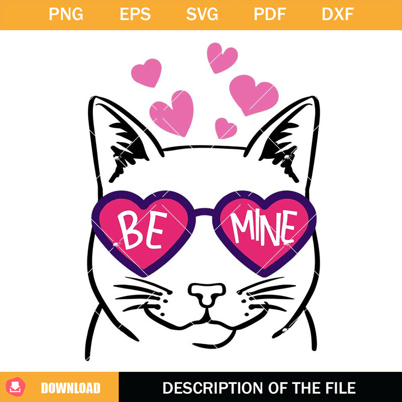 Cat Valentine Day Svg, Be Mine Svg, Happy Valentines Day Svg.jpg