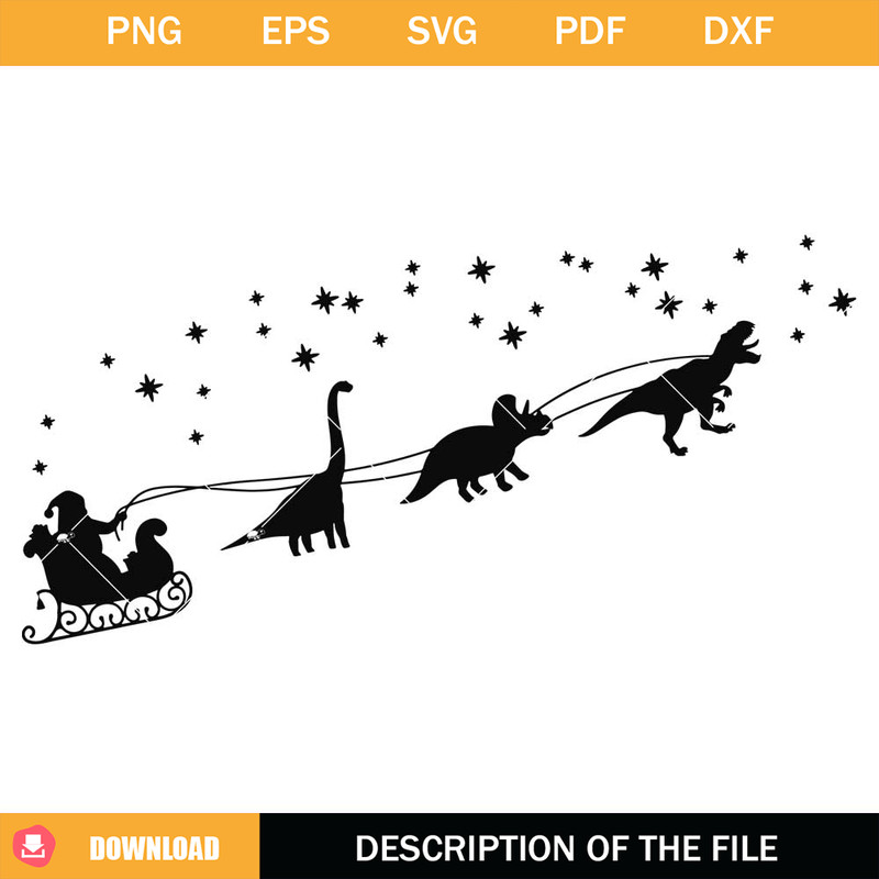 Christmas Dinosaur Sleigh Ride Svg, Funny Christmas Svg.jpg