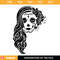 Female Skull with Flower Svg, Sugar Skull Svg, Girl Skull.jpg