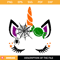 Halloween Cute Unicorn Svg, Halloween Unicorn Face Svg.jpg