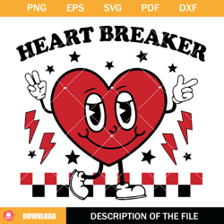 heartbreaker svg, kids valentine svg, boys valentine svg