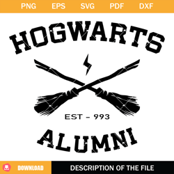 hogwarts alumni svg, harry potter svg, witch broom svg