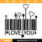 I Love You Svg Svg, Love Barcode Svg.jpg