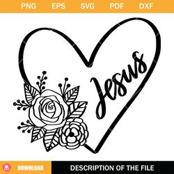 jesus rose heart svg, rose heart svg, jesus loves svg
